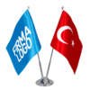 Logolu Masa Bayrağı