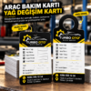 Araç bakım kartı baskı – Delikli ipli ve askılı yağ değişim kartı modelleri, 1000 adet